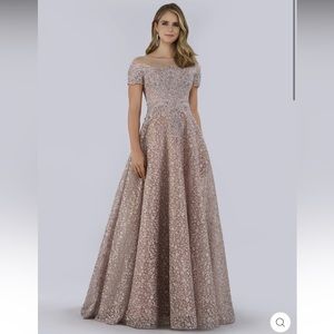 LARA 29765 - SHEER OFF SHOULDER BALL GOWN